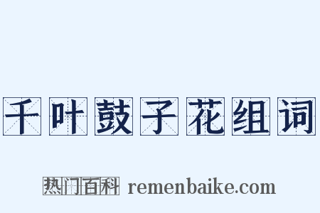 千叶鼓子花组词是什么意思的图片